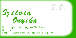 szilvia onyika business card